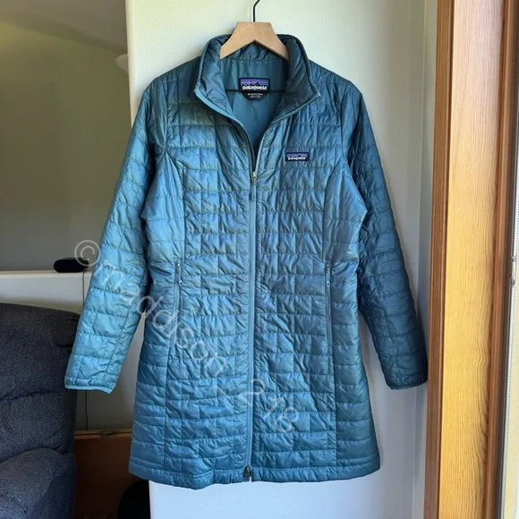 Patagonia Nano Puff Parka Medium Abalone Blue Teal size Medium women’s - Picture 4 of 12